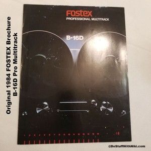 Original 1984 FOSTEX Brochure B-16D Pro Multitrack
